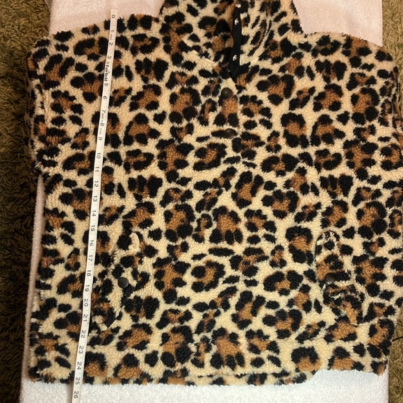 J Crew leopard print fleece pullover - Picture 9 of 9